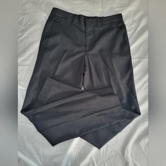 JF J. Ferrar black small check 2 piece slim fit suit pant and jacket 36R